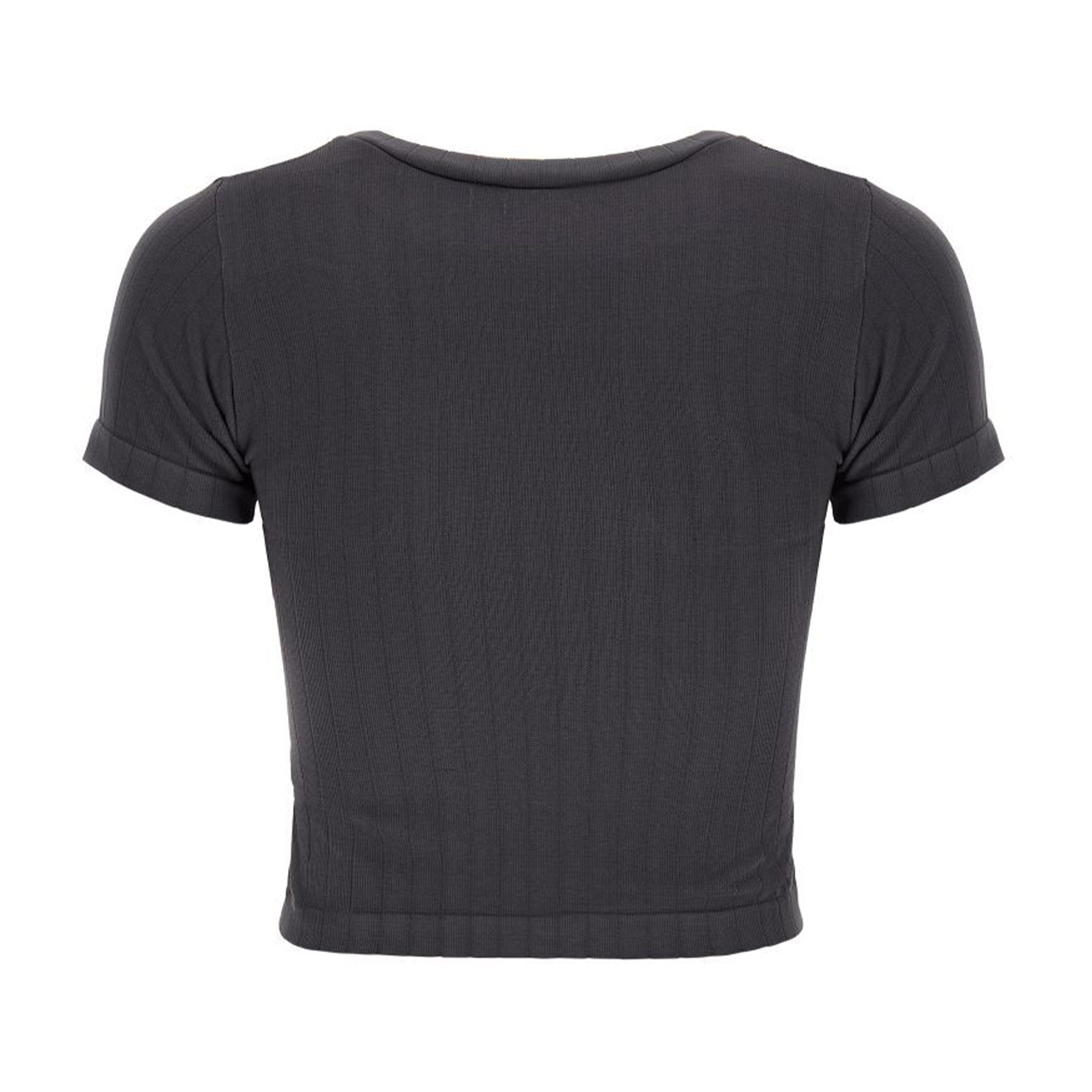 Ribbed T Shirt - Charcoal 3