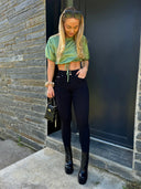 N.O.W.® Diwo Pro - High Waisted - 7/8 Length - Black