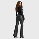 WRUP Faux Leather - Super High Waisted - Super Flare - Black