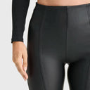 WRUP Faux Leather - Super High Waisted - Super Flare - Black