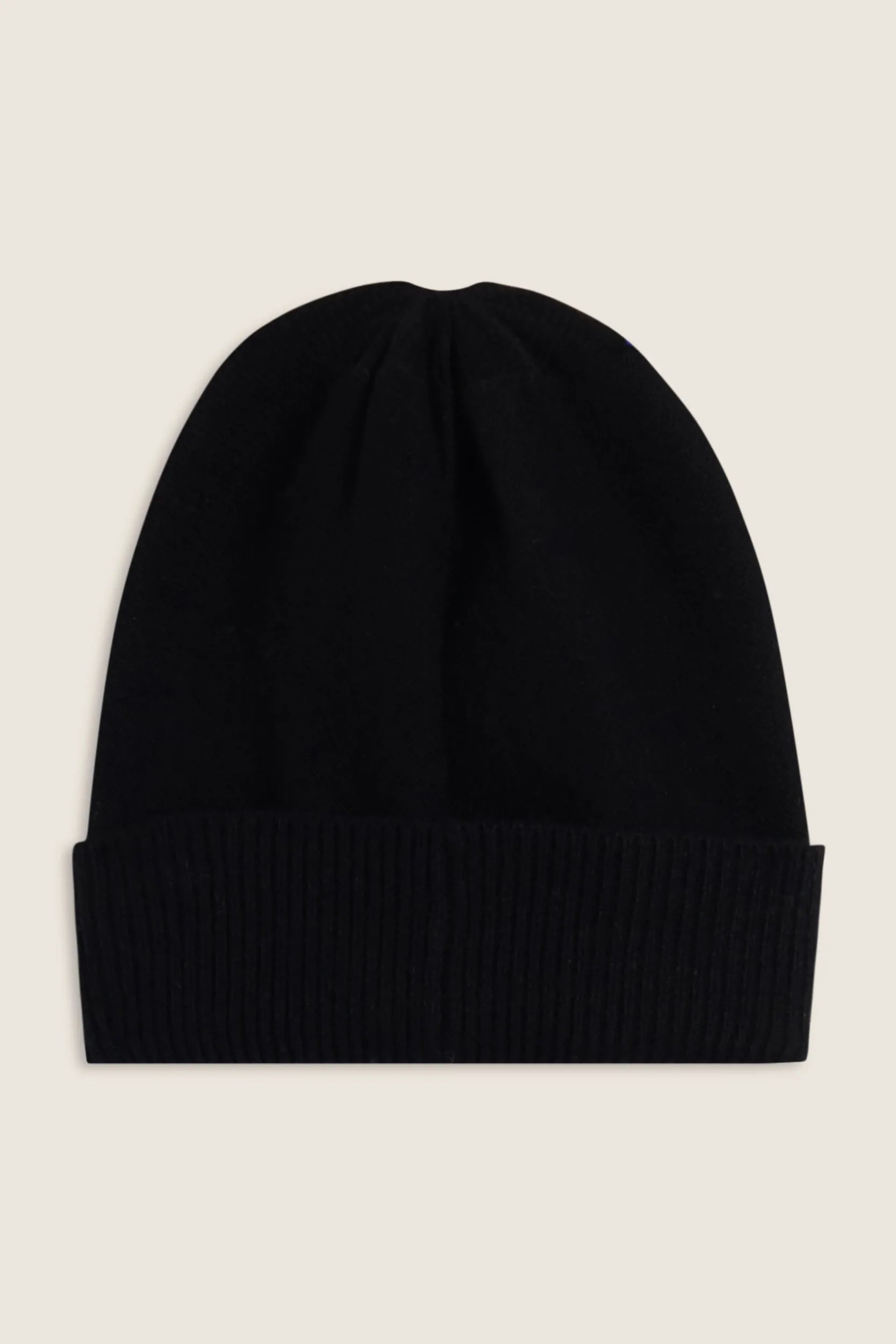 Braid Beanie with Silver Logo - Black 2