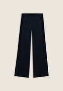 Women's Fashion Track Pants with Rose Gold Detail - High Waisted - Full Length - Navy