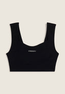 Women's Activewear Sweetheart Neckline Sports Bra - Black