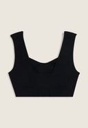 Women's Activewear Sweetheart Neckline Sports Bra - Black