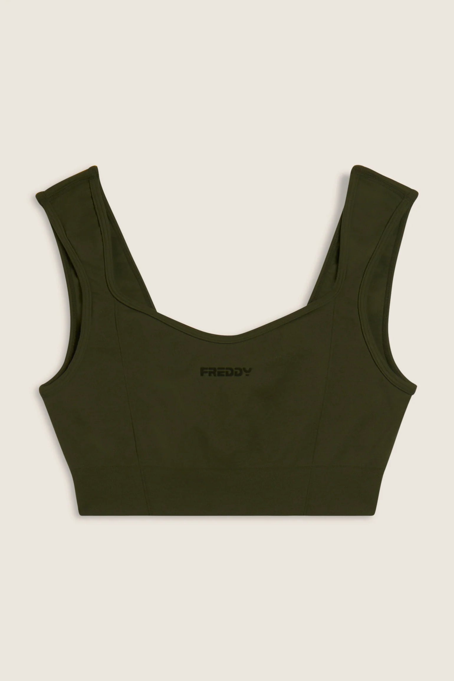 Sporty top with sweetheart neckline and light support 1
