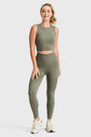 Seamless Cropped Singlet - Military Green 5