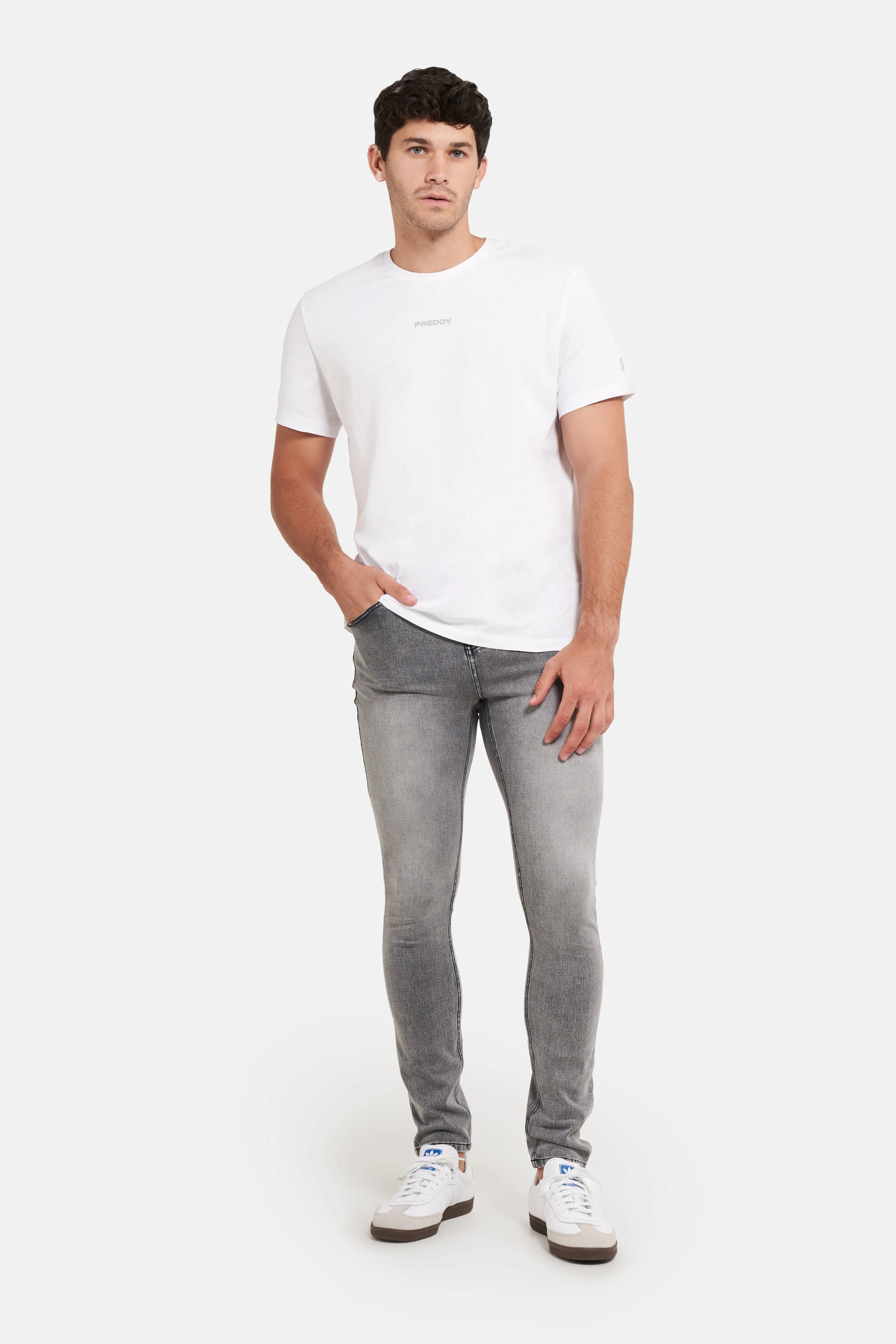 Freddy Men’s Jeans - Slate Grey with Black Stitching 2