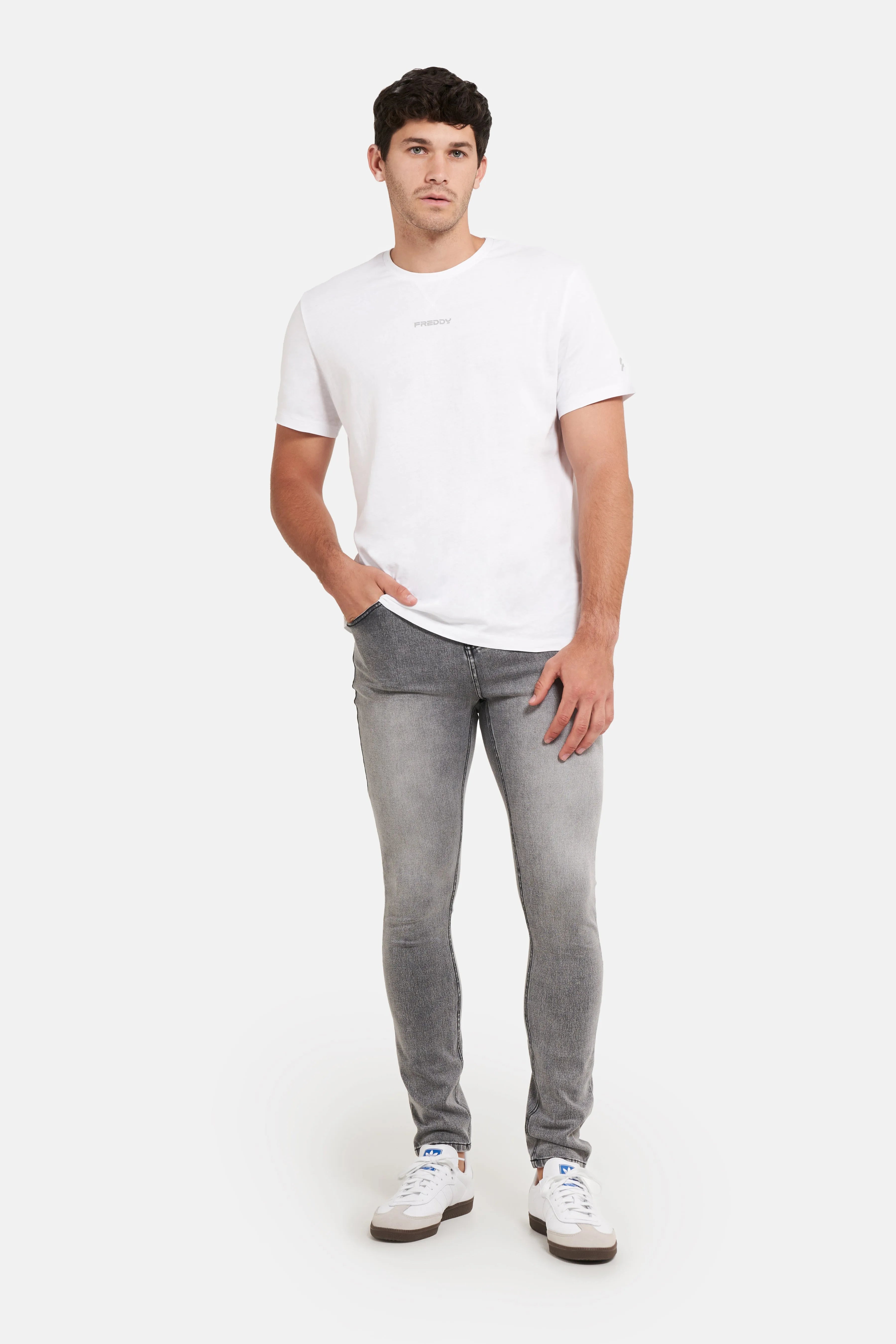 Freddy Men’s Jeans - Slate Grey with Black Stitching 2