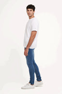 Freddy Men’s Jeans - Coastal Blue with Beige Stitching