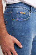 Freddy Men’s Jeans - Coastal Blue with Beige Stitching