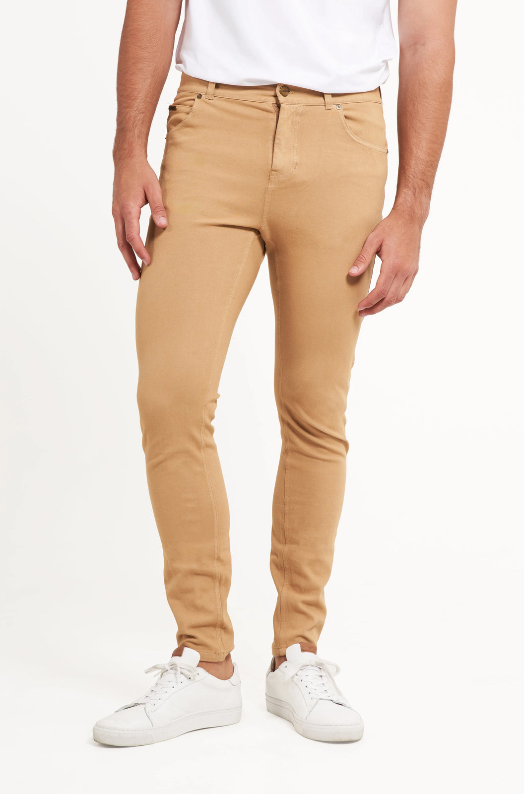 Freddy Men’s Jeans - Desert Tan with Tan Stitching