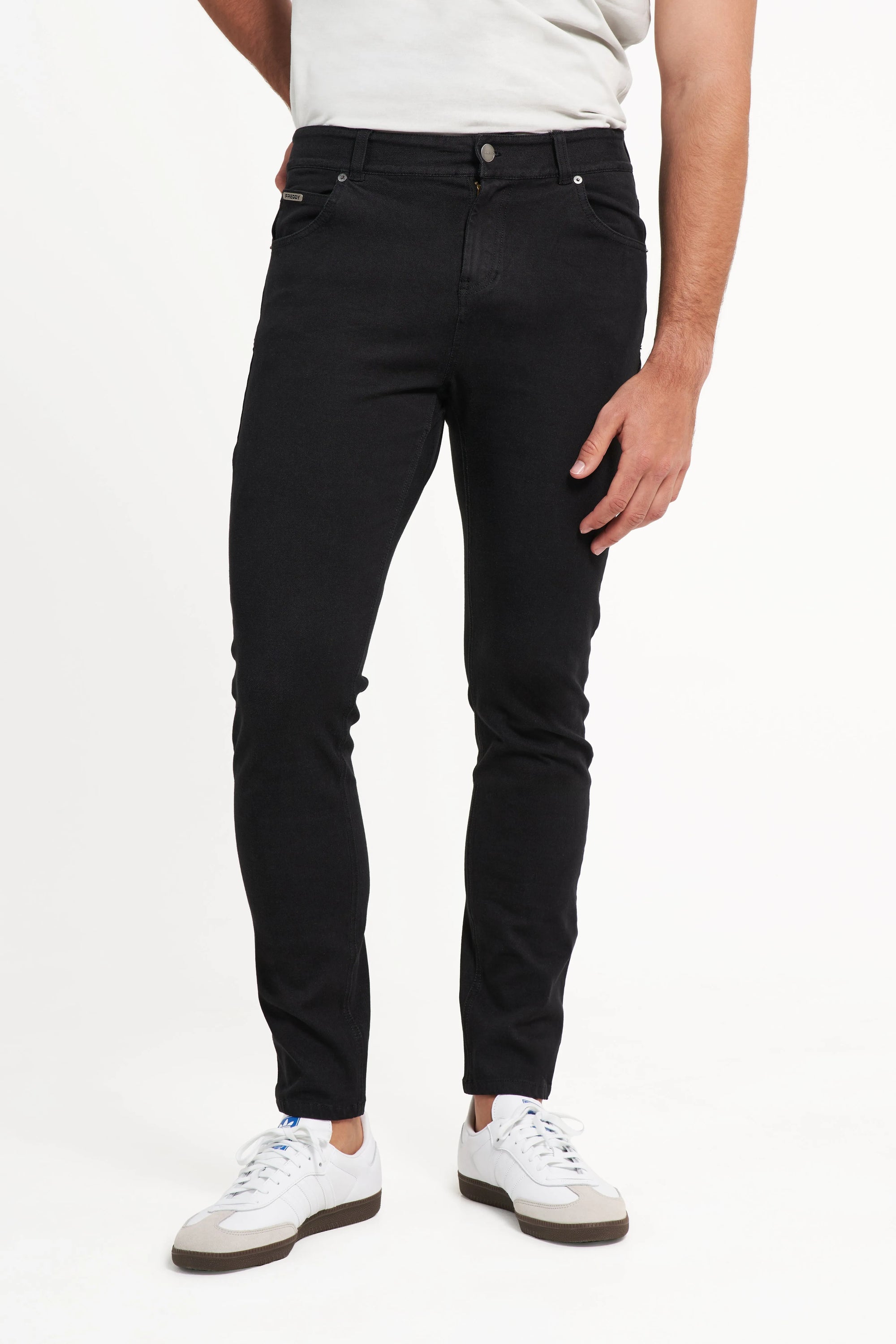 Freddy Men’s Jeans - Jet Black with Black Stitching 1