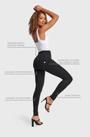 WRUP Fashion - High Waisted - 7/8 Length - Black