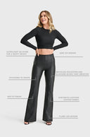 WRUP Faux Leather - Super High Waisted - Super Flare - Black