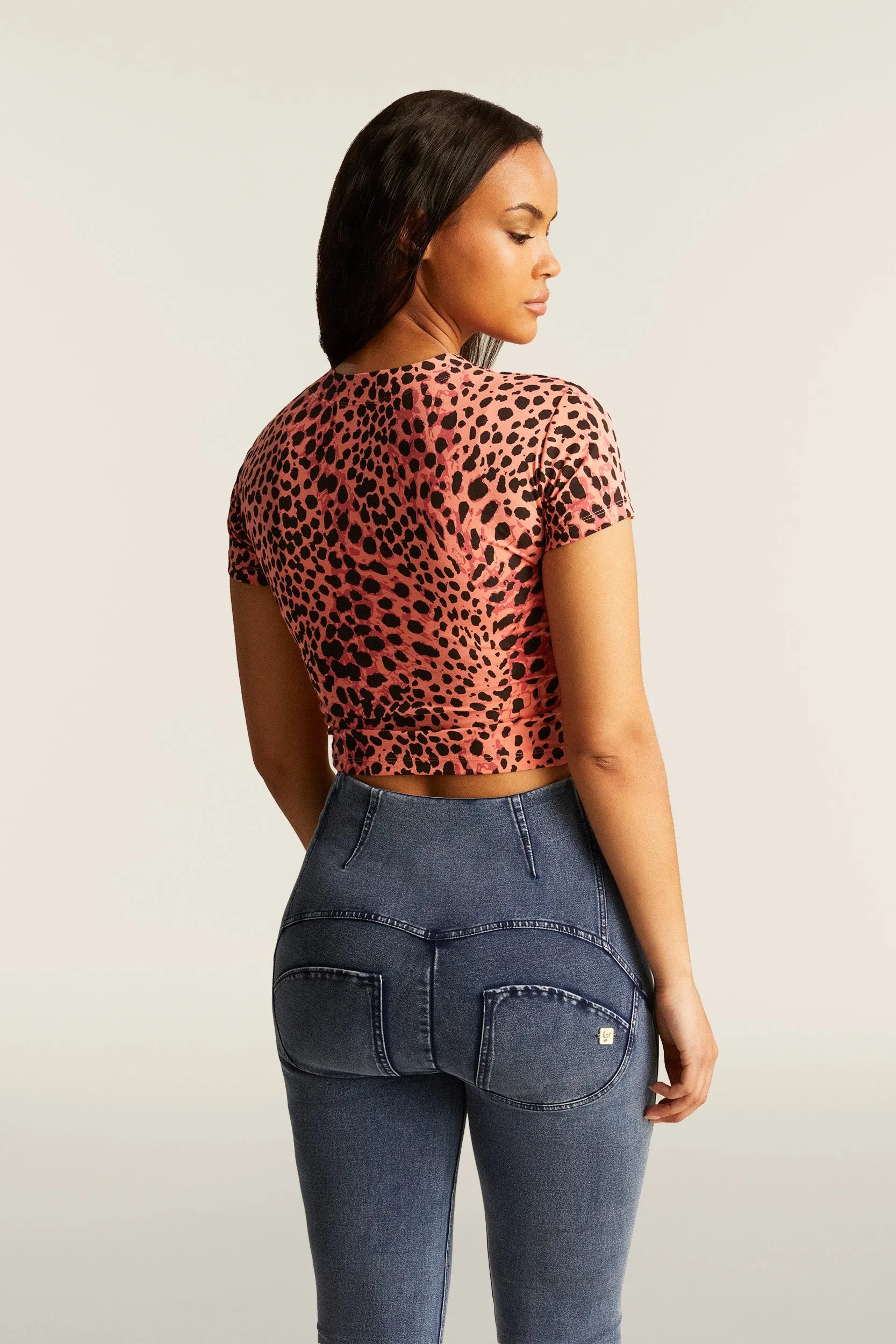 Women's Crop Top - Cheetah Print - Orange 2
