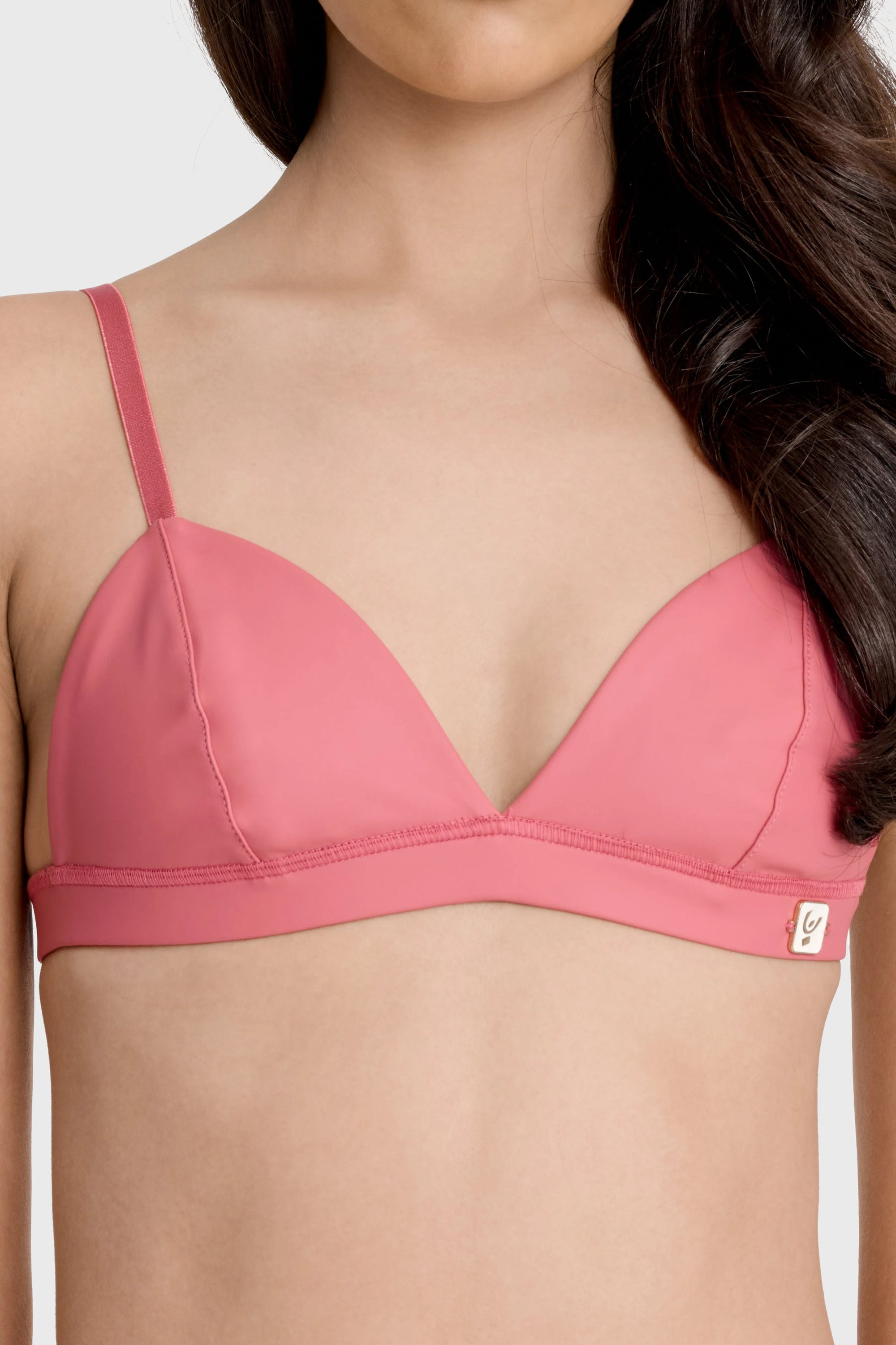 Faux Leather Bralette - Rosey Pink 2