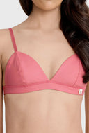 Faux Leather Bralette - Rosey Pink