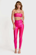 Metallic Strapless Bandeau - Hot Pink