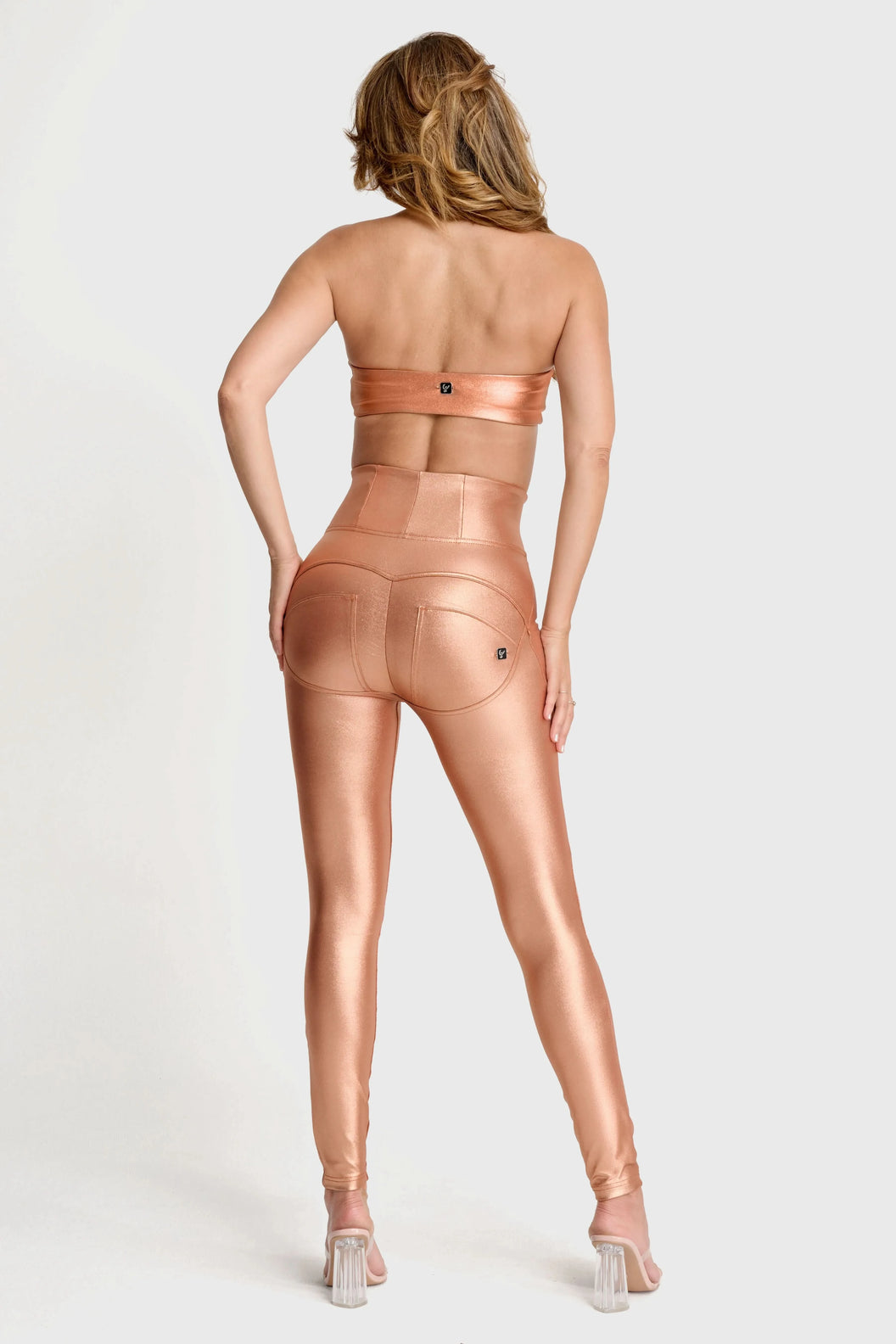 Metallic Strapless Bandeau - Rose Gold
