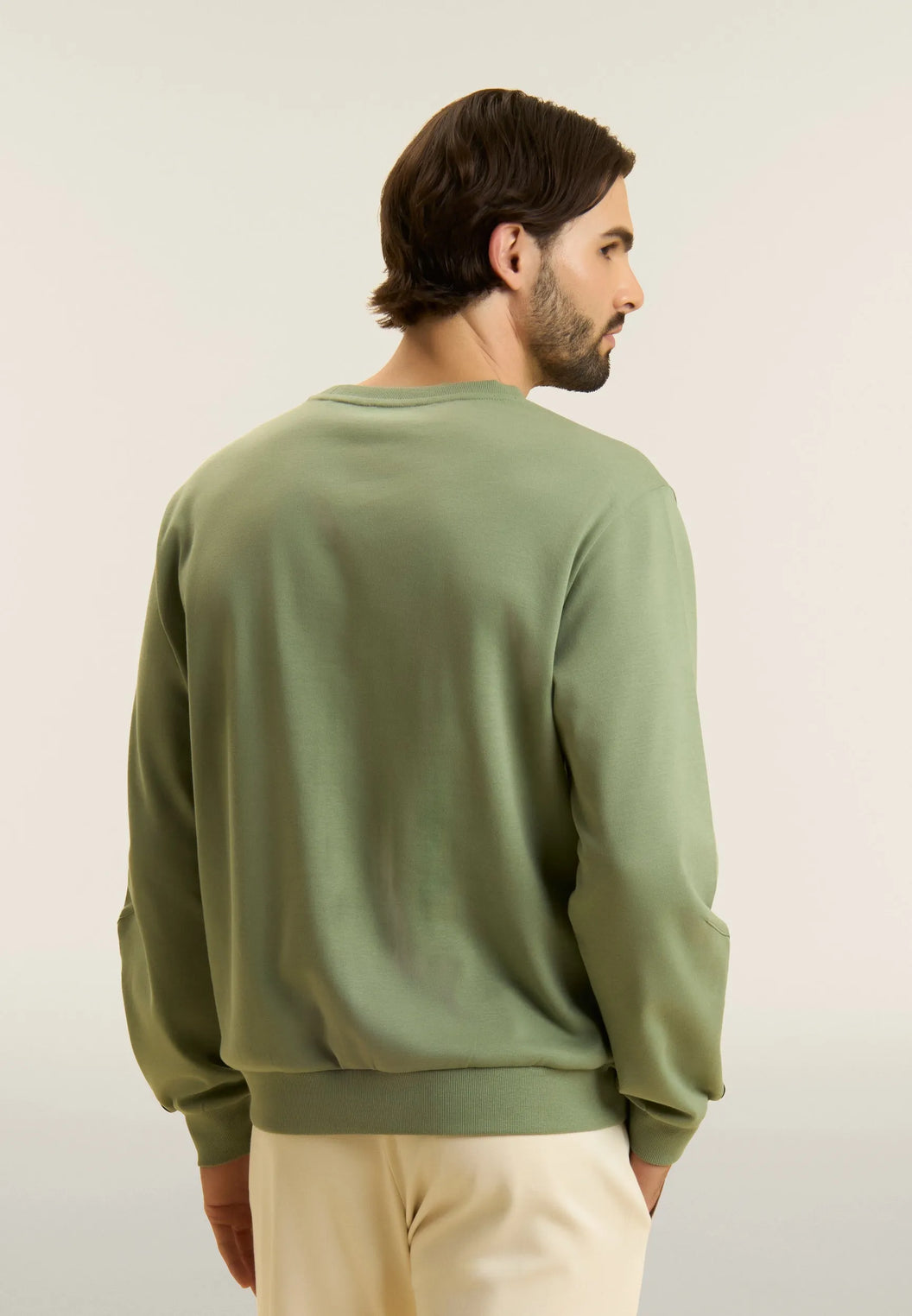 Men's Crewneck Jumper - Sage Green