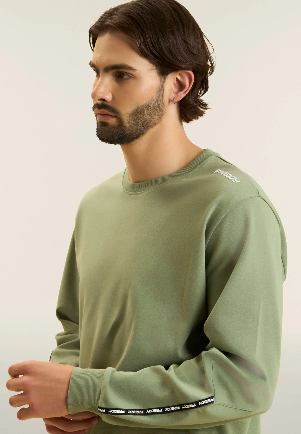 Men's Crewneck Jumper - Sage Green