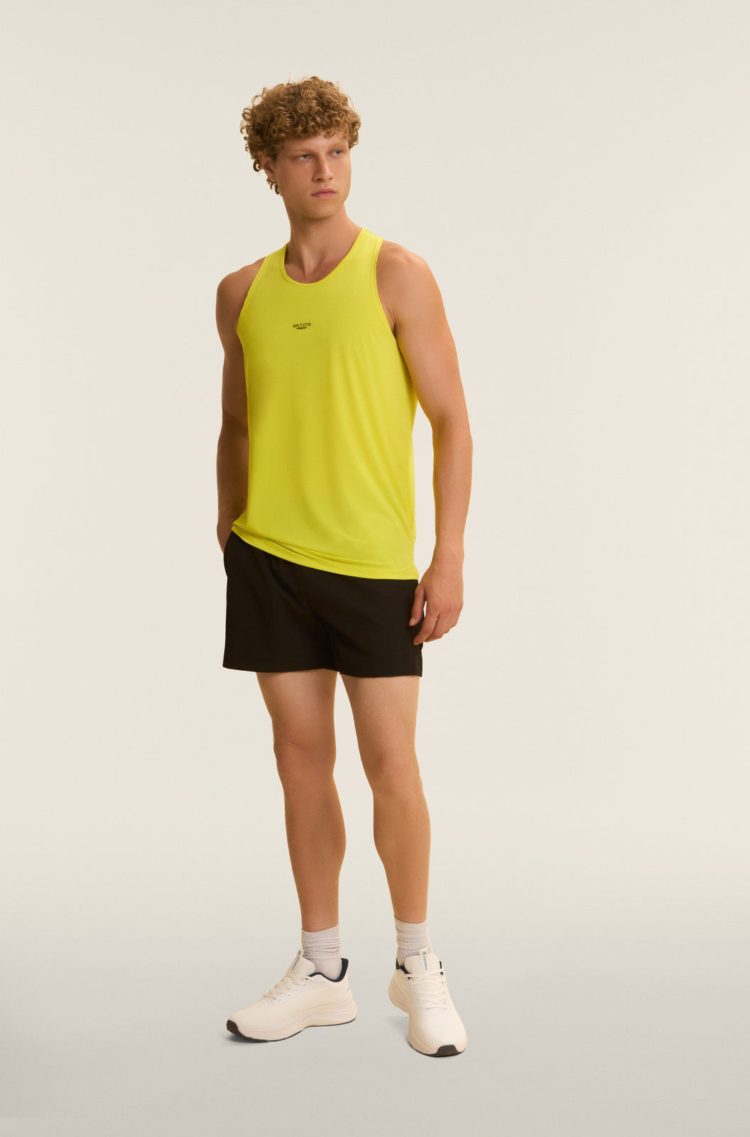 Mens Gym Singlet - Yellow