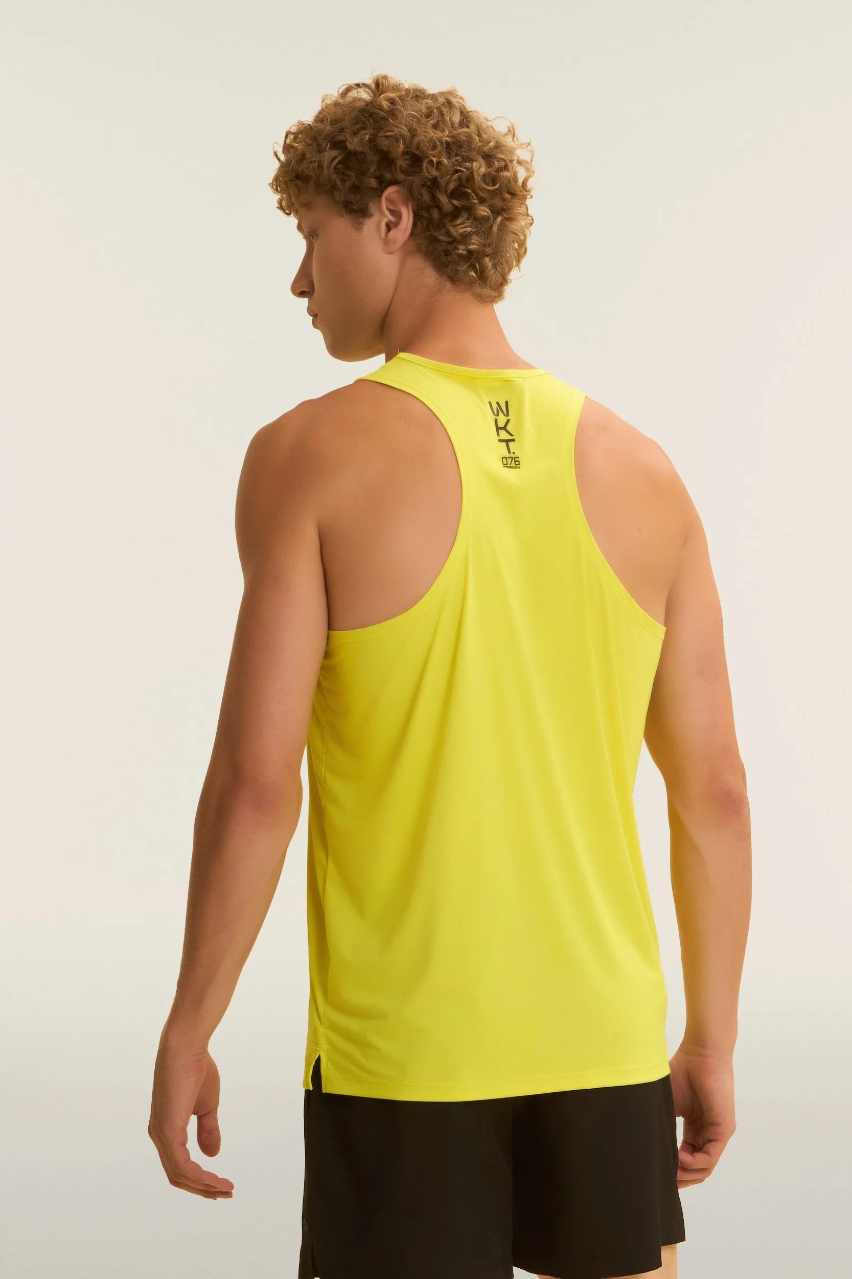 Mens Gym Singlet - Yellow 3