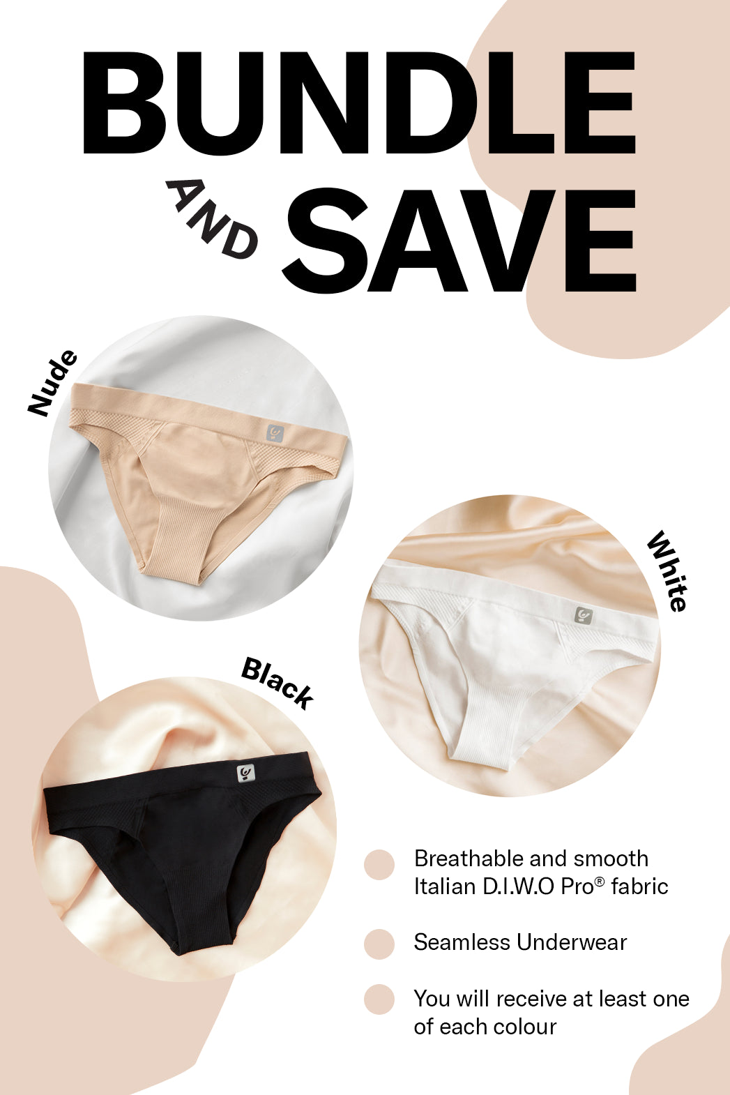 Underwear Bundles - 3 Pack - Mixed Colours