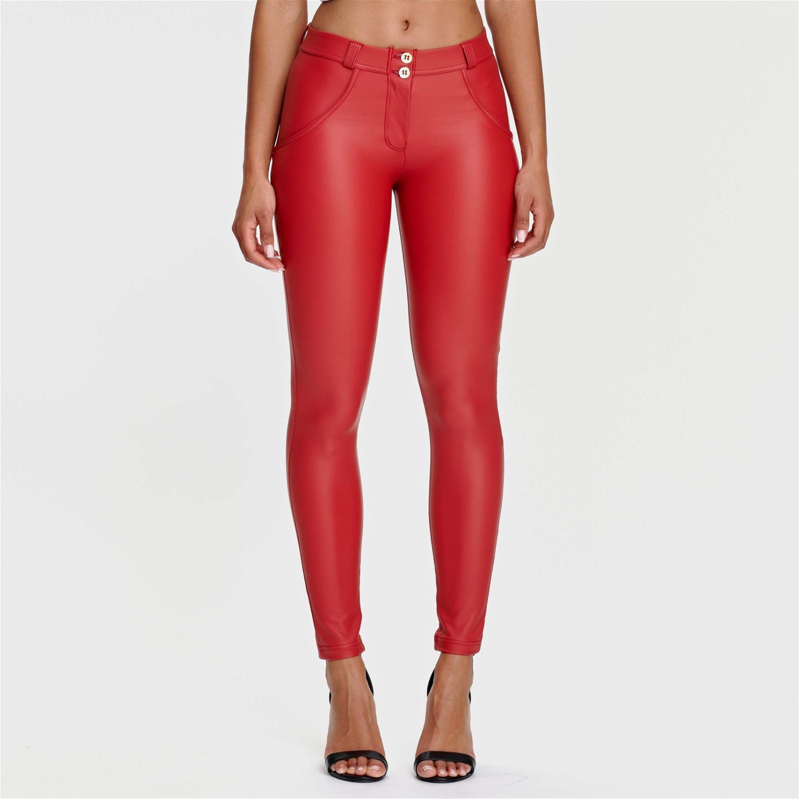 WR.UP® Faux Leather - Mid Rise - Full Length - Red 2