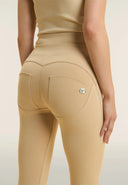 WRUP Fashion Capri with Zip detailing - High Waisted - Capri - Beige