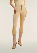 WRUP Fashion Capri with Zip detailing - High Waisted - Capri - Beige