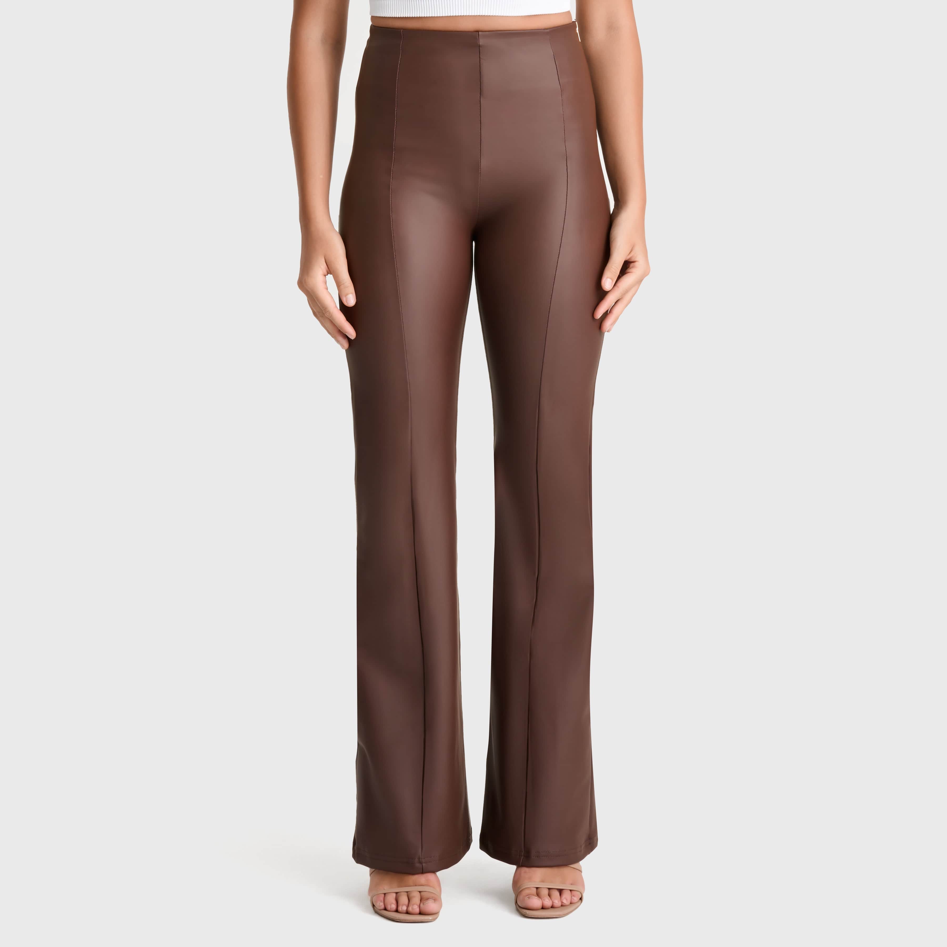 WR.UP®Faux Leather - Super High Waisted - Super Flare - Chocolate 2