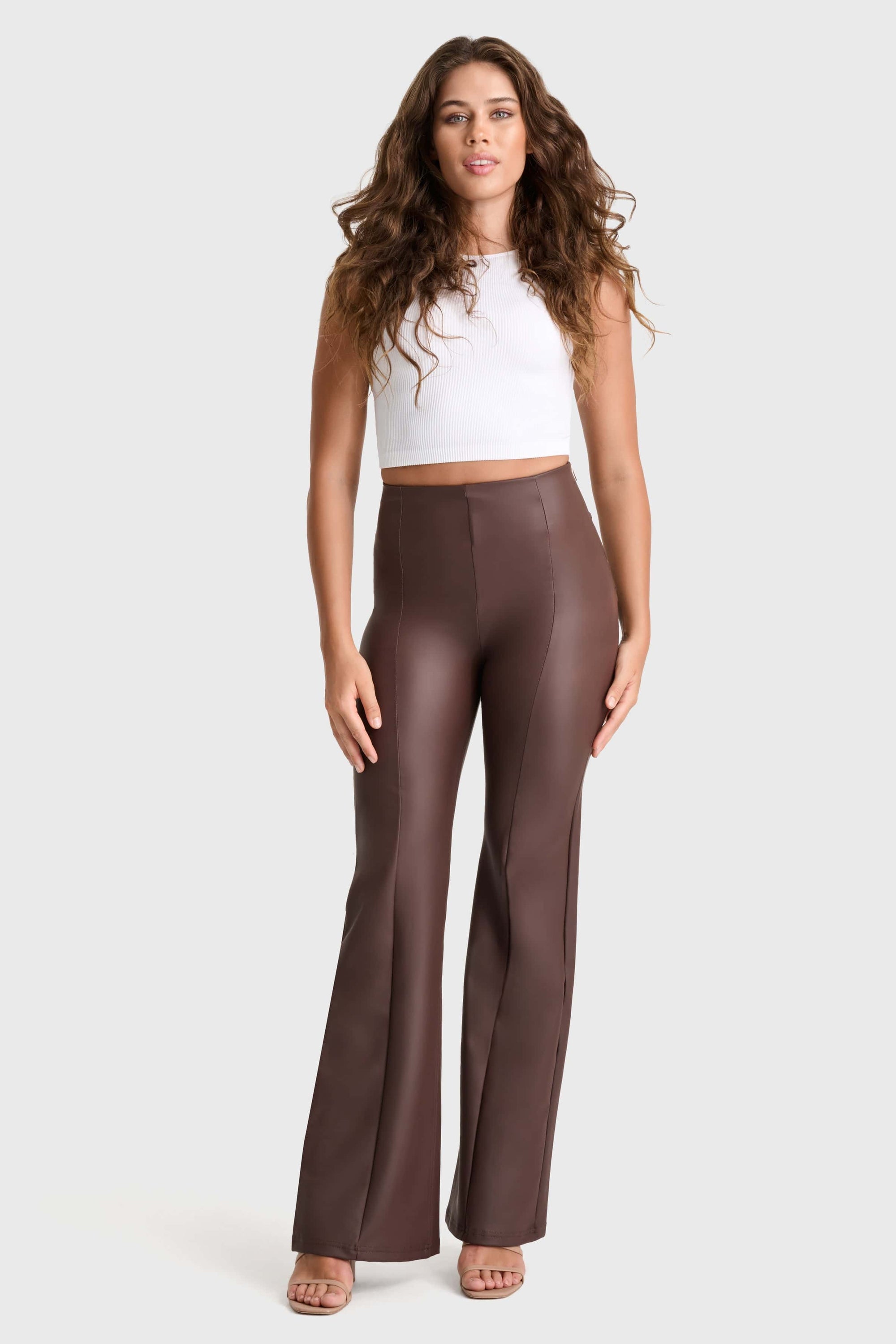WR.UP®Faux Leather - Super High Waisted - Super Flare - Chocolate 6
