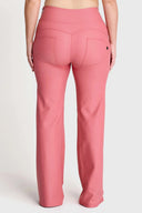 WRUP Faux Leather - Super High Waisted - Super Flare - Rosey Pink