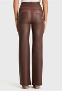 WRUP Faux Leather - Super High Waisted - Super Flare - Chocolate