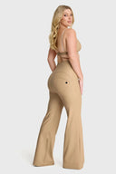 WRUP Faux Leather - Super High Waisted - Super Flare - Sand