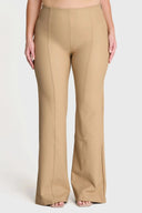 WRUP Faux Leather - Super High Waisted - Super Flare - Sand