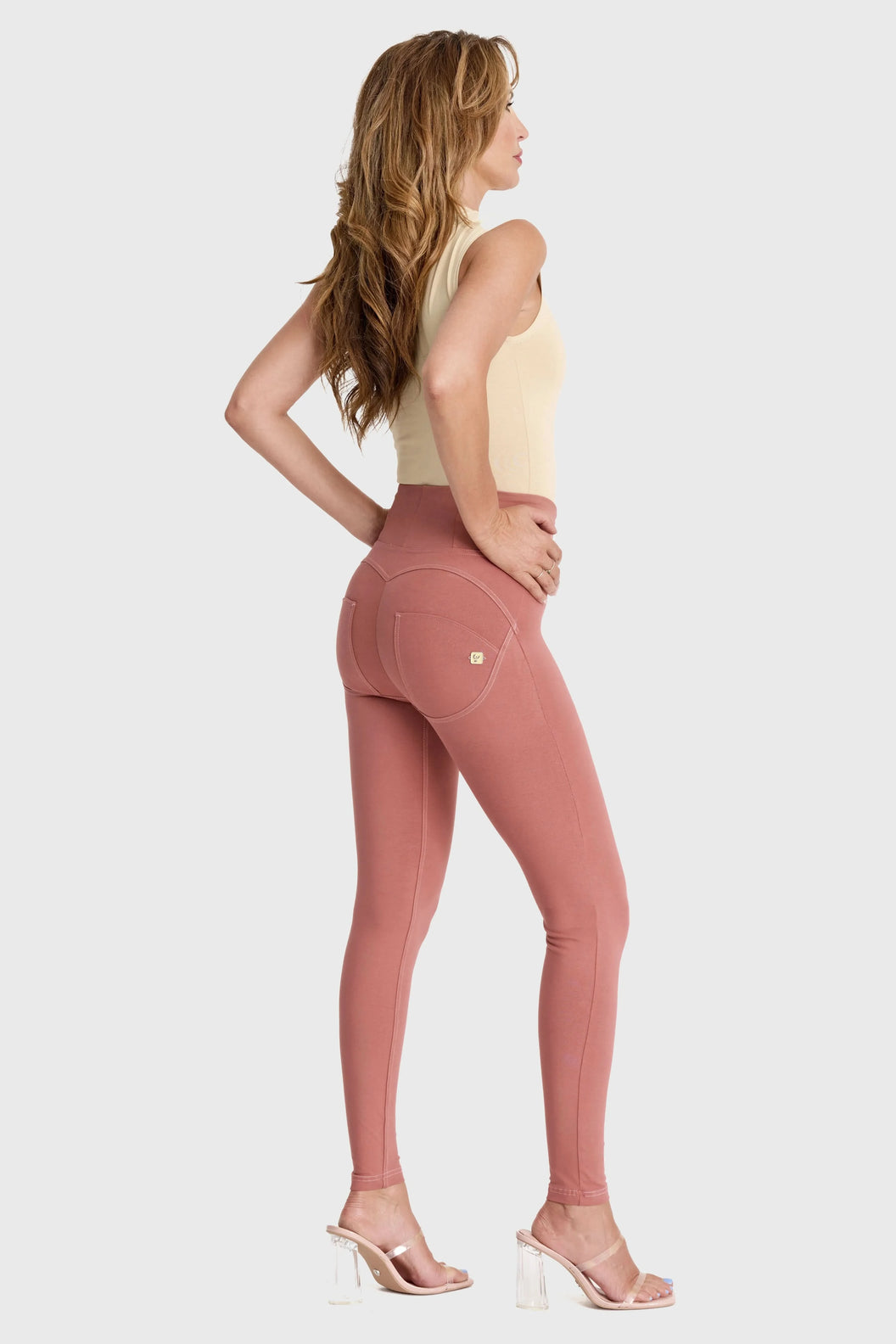 WRUP Fashion - High Waisted - Full Length - Dusty Rose