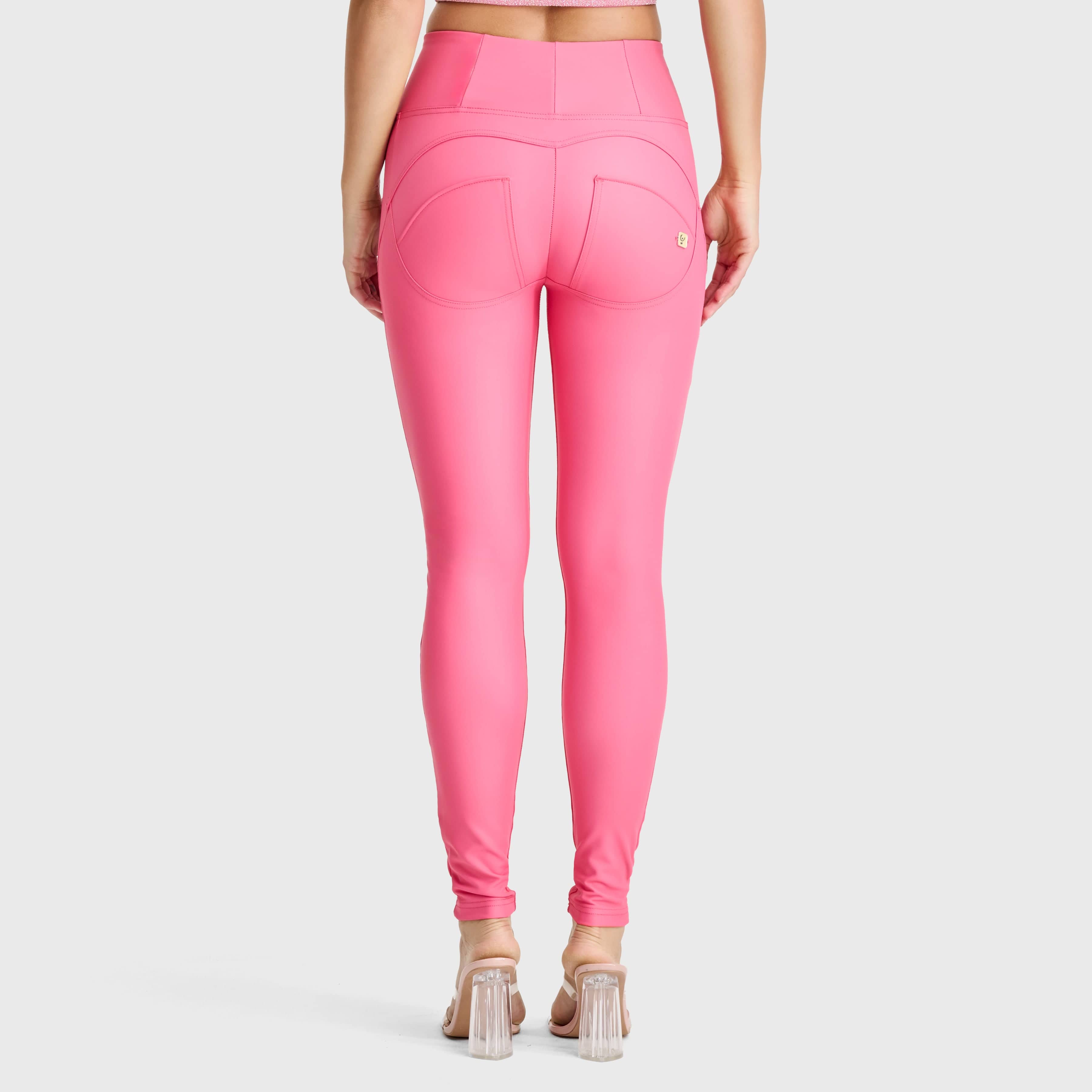 WR.UP® Faux Leather - High Waisted - Full Length - Candy Pink 3
