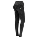 WRUP Garment Dyed Fashion - High Waisted - Full Length - Black