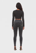 WRUP Garment Dyed Fashion - High Waisted - Full Length - Black