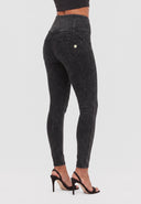 WRUP Garment Dyed Fashion - High Waisted - Full Length - Black