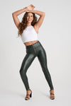 WR.UP® Python Faux Leather Limited Edition - High Waisted - Full Length - Forest Mist 4