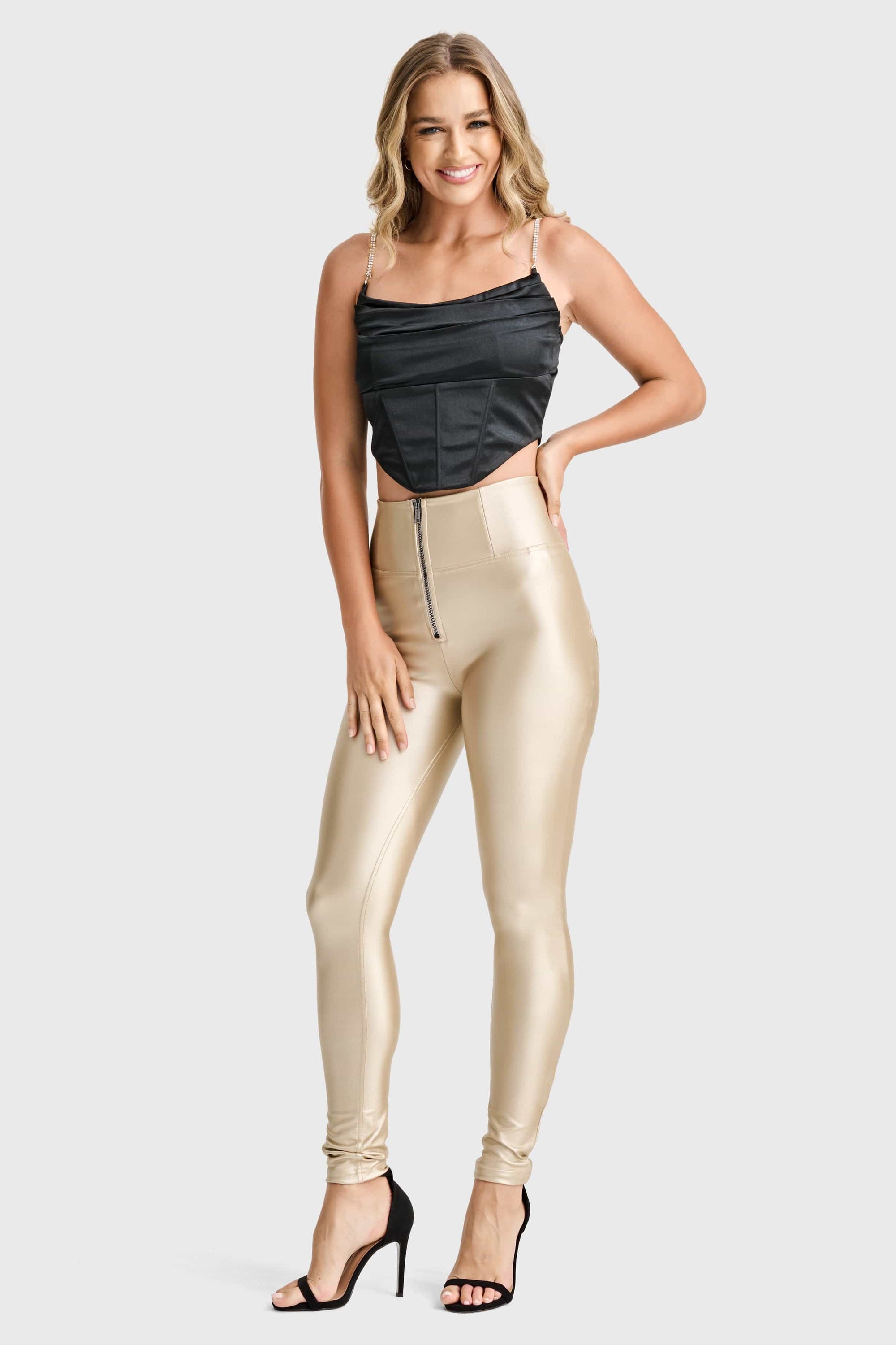 WR.UP® Faux Leather - Super High Waisted - Full Length - Gold 5