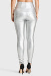WR.UP® Faux Leather - Super High Waisted - Full Length - Silver 3