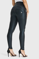 WRUP Luxe Shimmer Pants - Super High Waisted - Full Length - Black