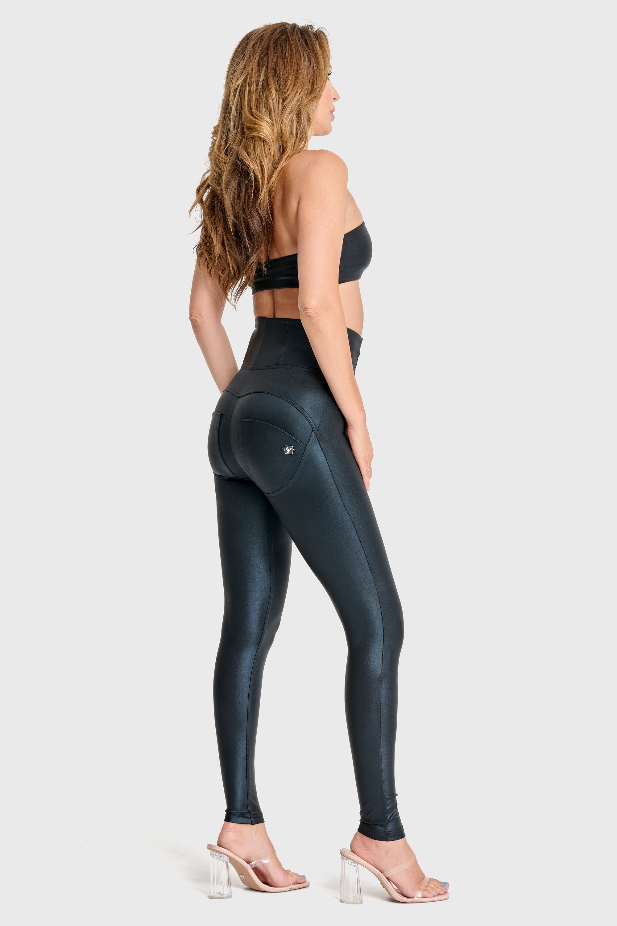 WRUP Disco Pants - Super High Waisted - Full Length - Black 2