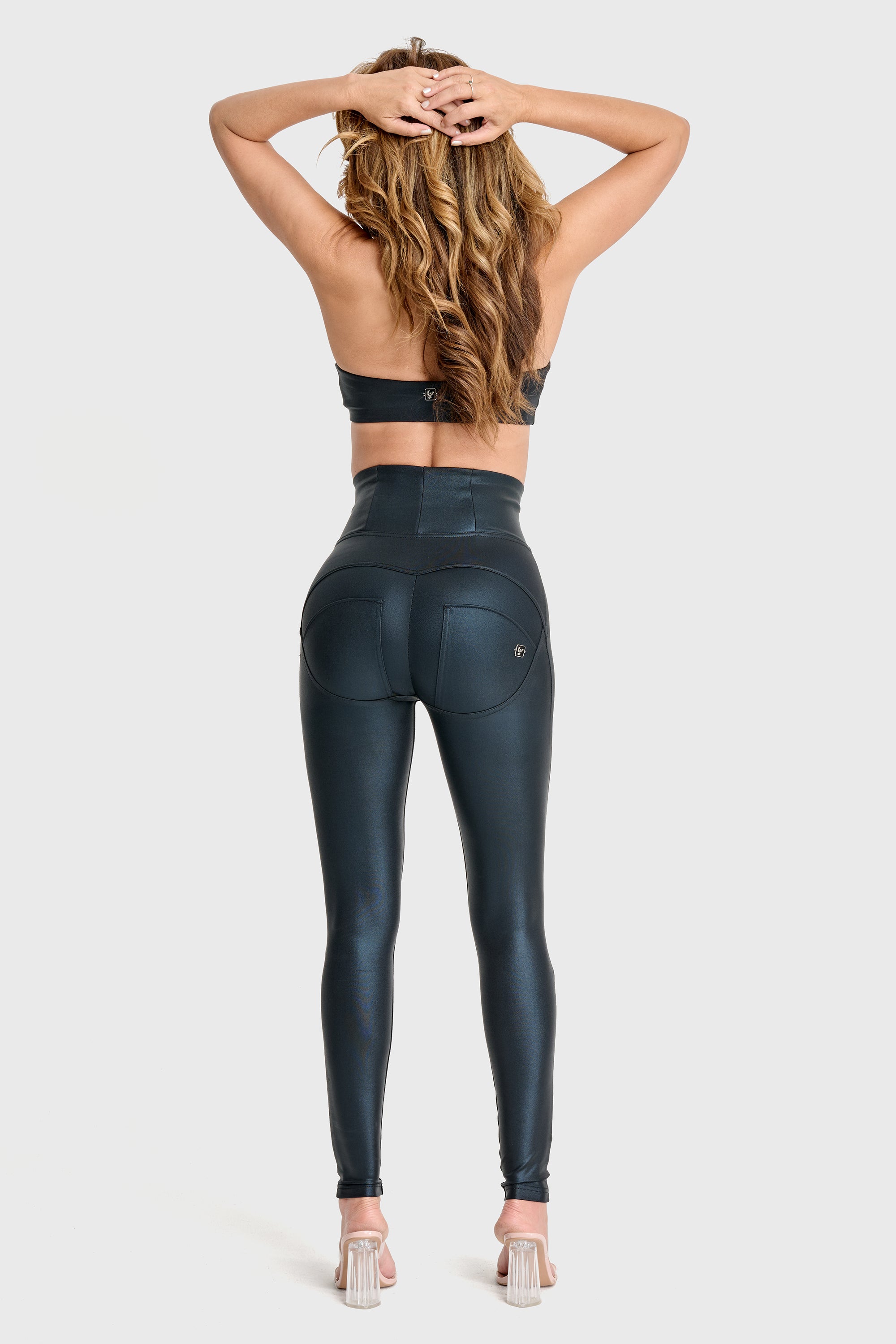 WRUP Disco Pants - Super High Waisted - Full Length - Black 3