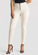 WRUP Fashion Criss Cross Detail - High Waisted - Full Length - Milk White