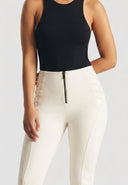 WRUP Fashion Criss Cross Detail - High Waisted - Full Length - Milk White